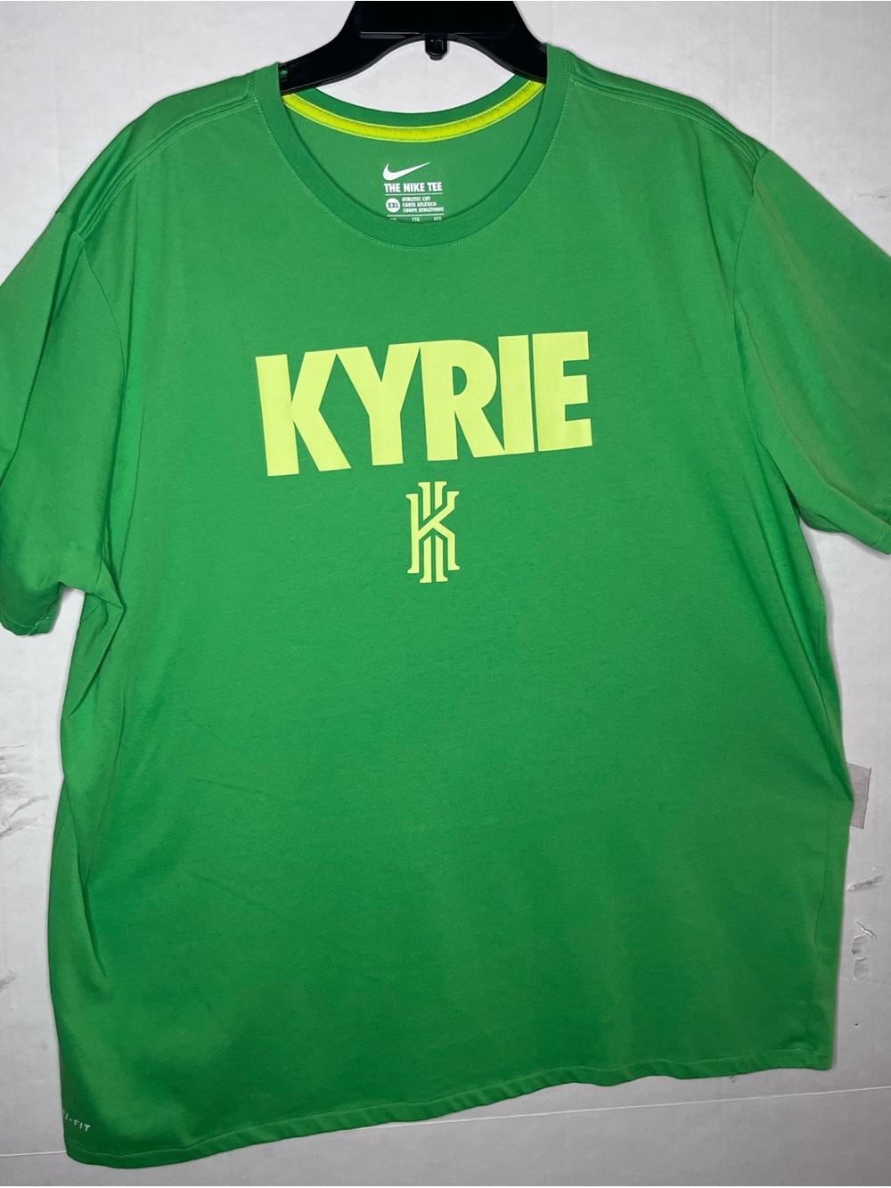 Nike Green Kyrie Graphic Tee with Yellow Print